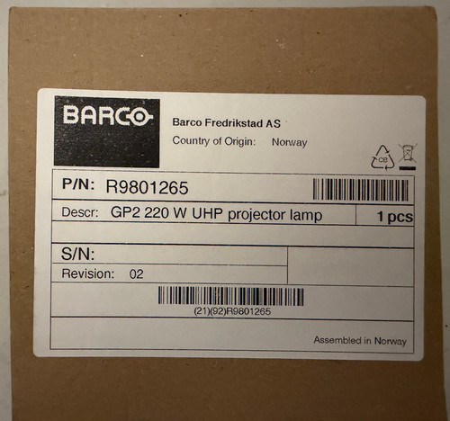 Barco r9801265 gp2 - barco, w