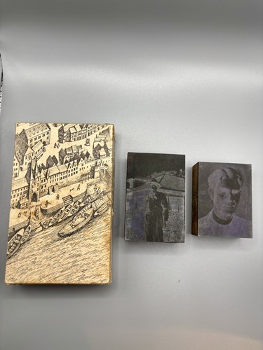 Pair antique letter - letter, printing