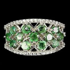 Silver Ring Emerald Genuine