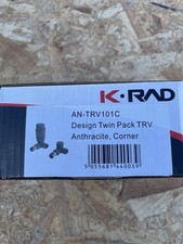 K•RAD Anthracite Corner TRV LS Twin Pack Thermostatic ½" 15mm Radiator Valves