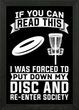 Disc Golf Frisbee Golf Framed