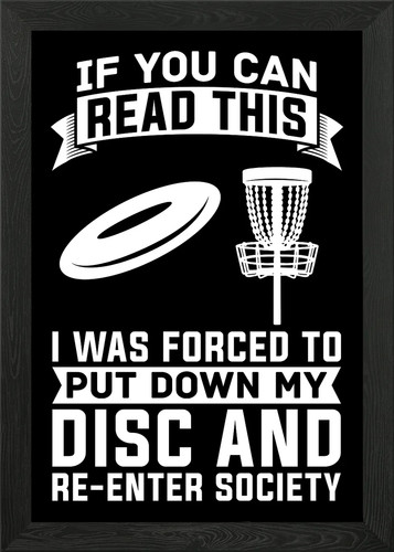 Disc golf frisbee framed - golf,