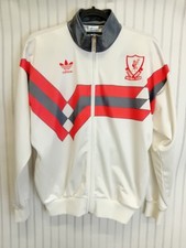 Vintage Adidas Liverpool 1989 1991 Football Tracksuit Top Reissue Jacket White 