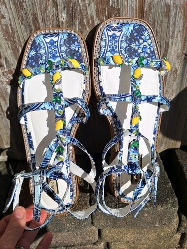 River island blue - blue, white