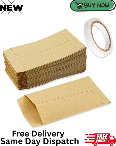 100pcs small brown - brown, envelopes