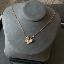 Butterfly cz necklace 925