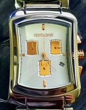 NEW Roberto Cavalli SS Rose Tomahawk Men's Chronograph Watch