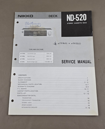 Nikko cassette deck - deck, nd-520