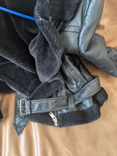 Topshop black leather - topshop,