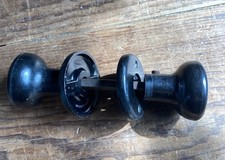 One Pair Of Bakelite Door Handles And Back Plates