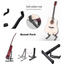 FOLDABLE FOLDING GUITAR STAND A-FRAME MUSIC FLOOR ELECTRIC ACOUSTIC BASS BOXED