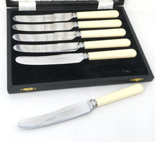 6 Butter Knives 17.5cm Cream