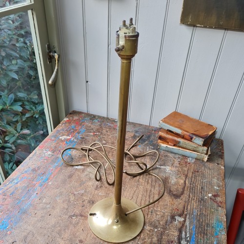 Vintage brass table lamp - brass, light