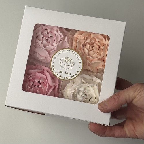 Edible peonies flowers cake - peonies,