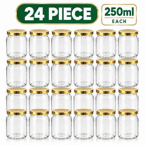 250ml glass jars with - 24,