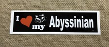 I Love My Abyssinian Cat Decal