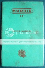 MORRIS J4 Van & Pick Up Drivers Handbook c1962 #AKD1708B