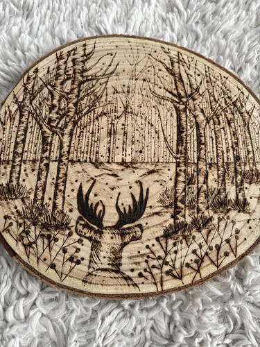 Reindeer forrest winter scene - winter,