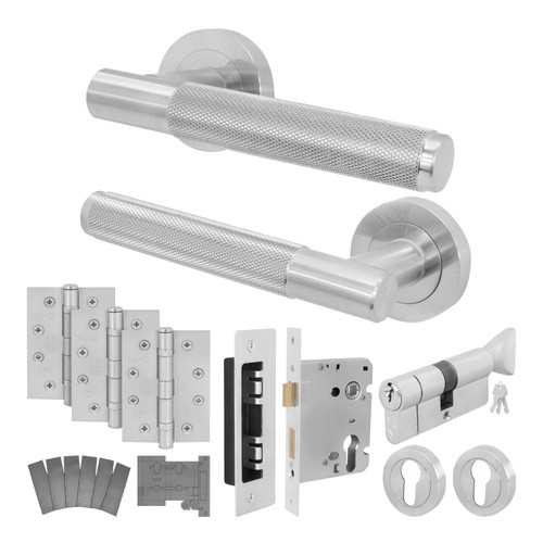 Satin internal door handle - door,