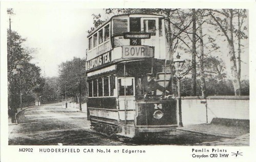 Yorkshire tram postcard - tram,