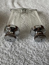 CLEAR Acrylic Vintage Salt & Pepper SHAKERS - Paint Tube Shaped - 1970's RARE