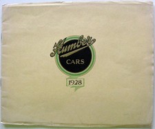 HUMBER Cars 1928 Original Car Sales Brochure