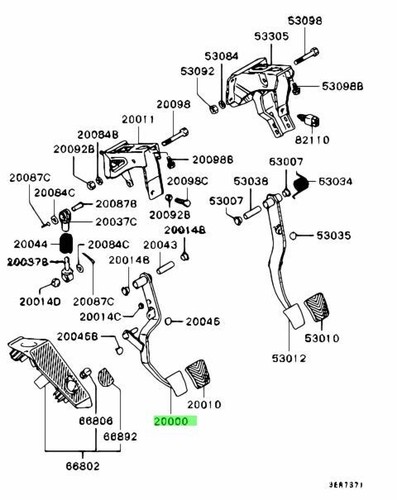 Pedal clutch for mitsubishi - pedal,,