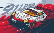 PORSCHE 911 Performance Car Workshop Mancave 5 x 3 Feet Banner Awesome Design