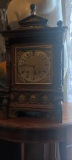 Rare Antique German Lenzkirch Burr Walnut Table Bracket Clock Works