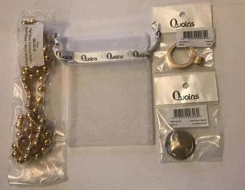 Quoins gold coin pendant mount - gold,