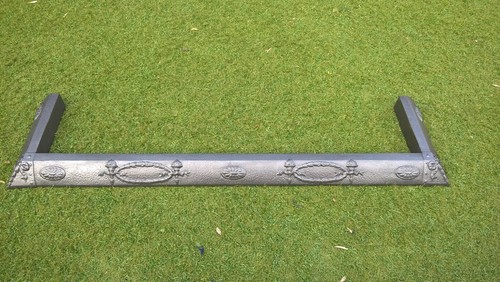 Cast iron fireplace fender - cast,