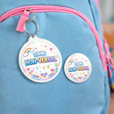 Non verbal badge - badge, or