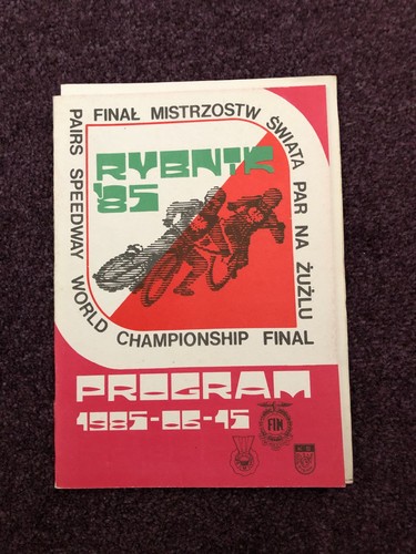Speedway programme world pairs - speedway,