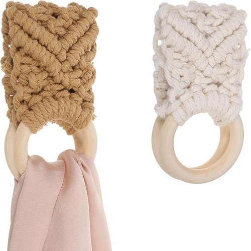Bohemian wooden towel ring - wooden, 2