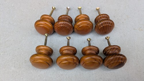 Set pine furniture knobs - set, 8