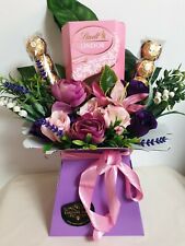 Stunning Chocolate Bouquet Purple/Pink Lindt & Ferrero Stunning Silk flowers 