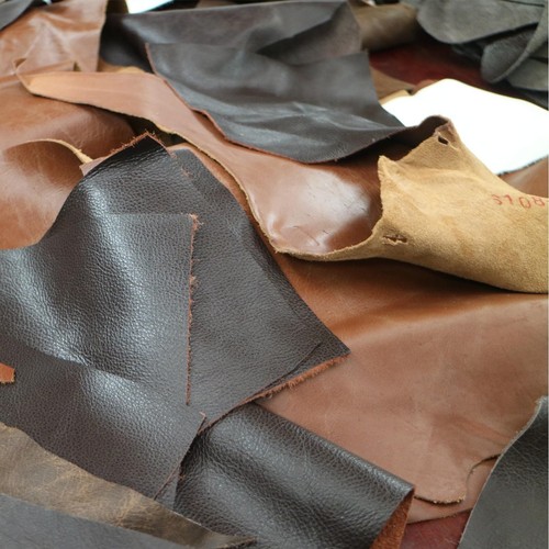 Leather off cuts italian - leather,