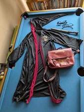 Harry Potter Fancy Dress Wizard Cloak Wand Bag Spectacles Child 7-8yrs