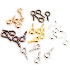 Mini Eye Pin Screw Bail Pegs Drilled Findings Threaded Clasp Hook Eyelets Craft 