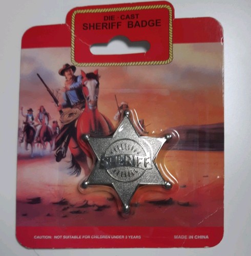 Metal diecast sheriff badge - metal,