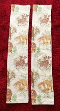 Vintage Horrockses Children's Safari Animals Viscose/Polyester Curtains 45"X53