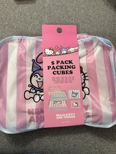 Set Of 5 Packing Cubes Luggage Organiser Travel Primark Sanrio hello kitty  NEW