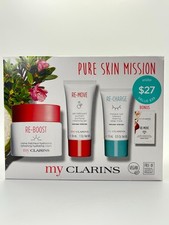 Clarins Pure Skin Mission Gift Set X4 Products Skincare Beauty Premium New Boxed