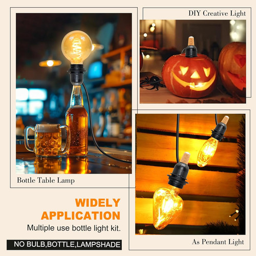 Bottle lamp adapter - lamp, kit