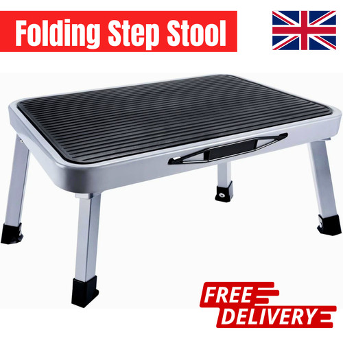 Anti slip folding metal step - folding,