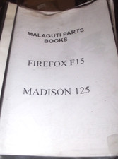 MALAGUTI FIREFOX F15 / MADISON 125 PARTS LIST MANNUAL