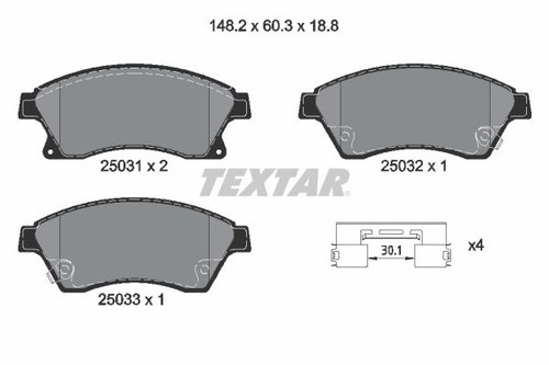 Front axle 2503101 - front, pad