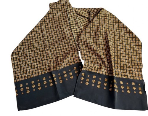 Mens vintage scarf long silk - scarf,