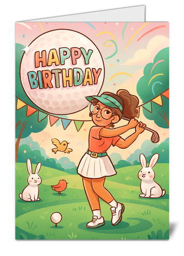 Golf birthday card - golf,