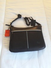 GIGI Black/Grey Leather X-Body